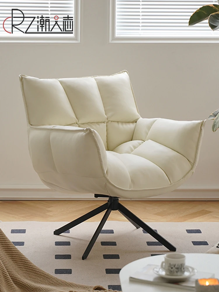 Nordic  Single Sofa Chair Modern Minimalist Rotating Bread Chair