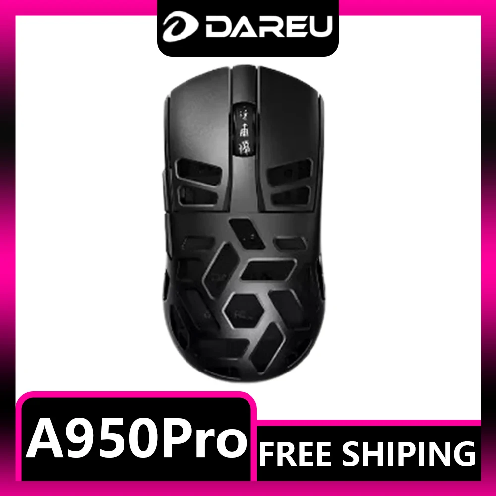 

Мышь DAREU A950Pro PAW3395, 3 режима, Bluetooth, беспроводная, магниевая, легкая, 26000dpi, мыши для киберспорта, геймерская мышь, ПК, подарок для ноутбука