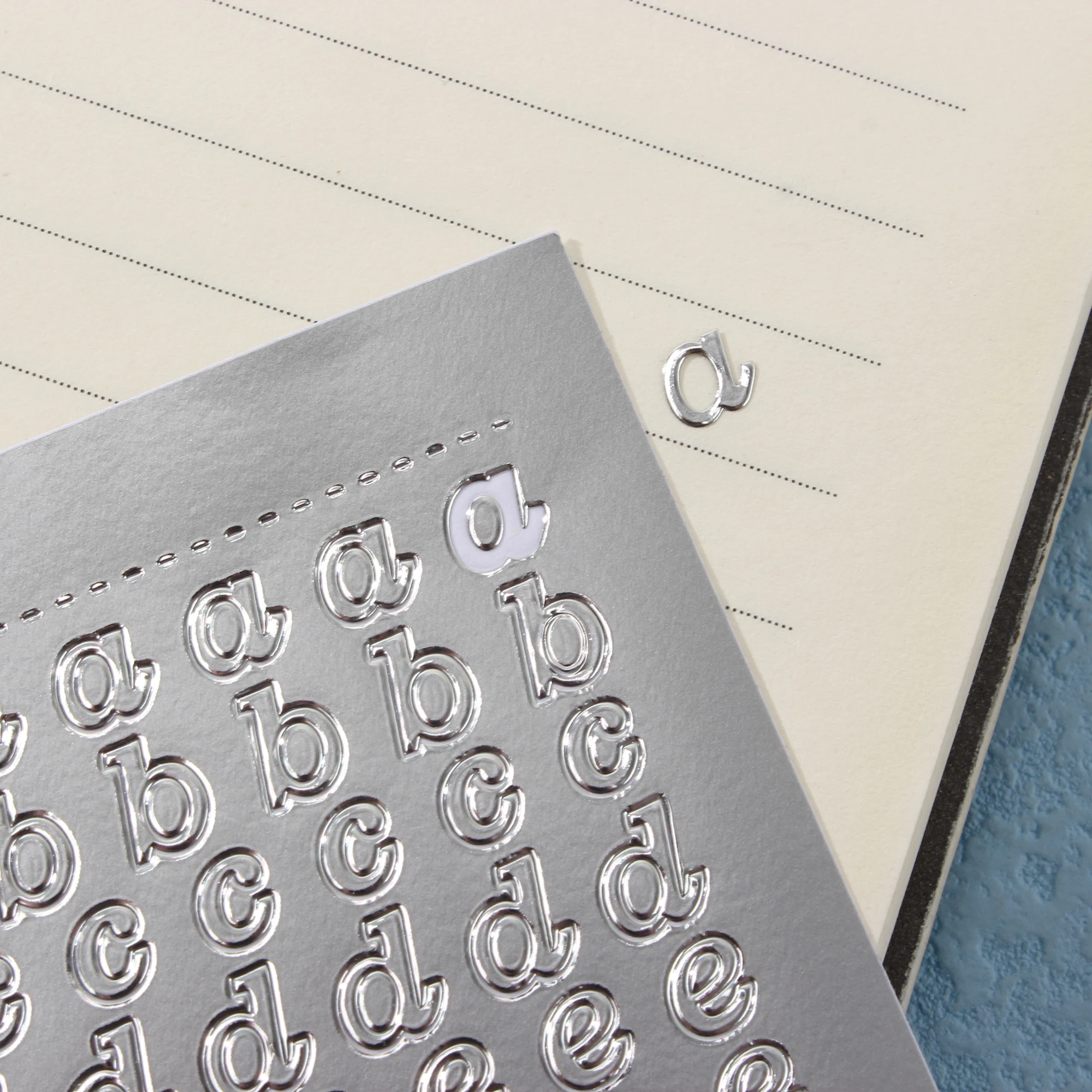 Silver Card Album Stickers Intricate Letter Gold Decorative Stickers Shiny Stickers For Idol Card Embellishment