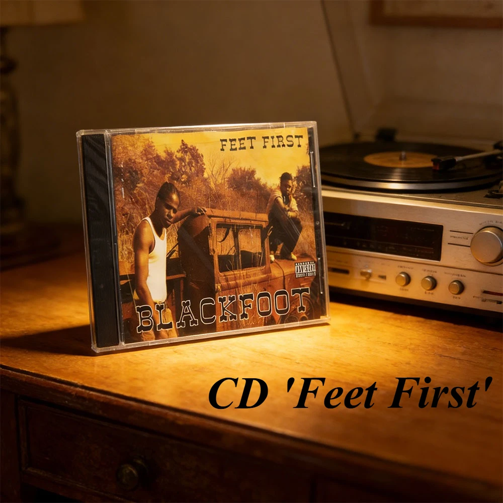 

CD "Feet First" Is The Debut Studio Album By South African Hip-hop Duo Blackfoot, Released in 1999 By Gallo Record Company.