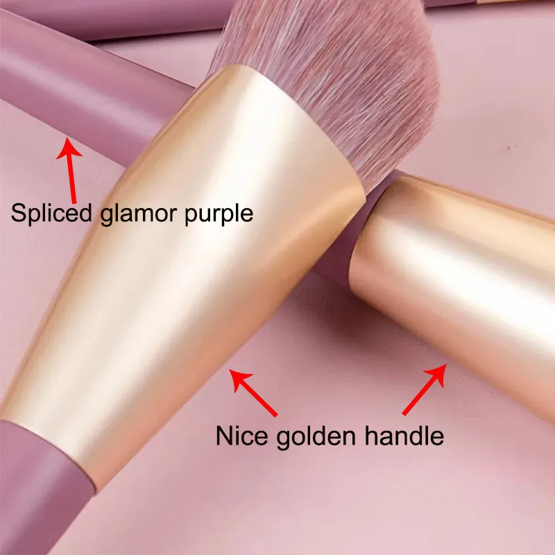 9 個のプレミアム合成メイクブラシセット、ファンデーションパウダー、コンシーラー、アイシャドウ、ブラッシュ、完全な化粧ブラシ用