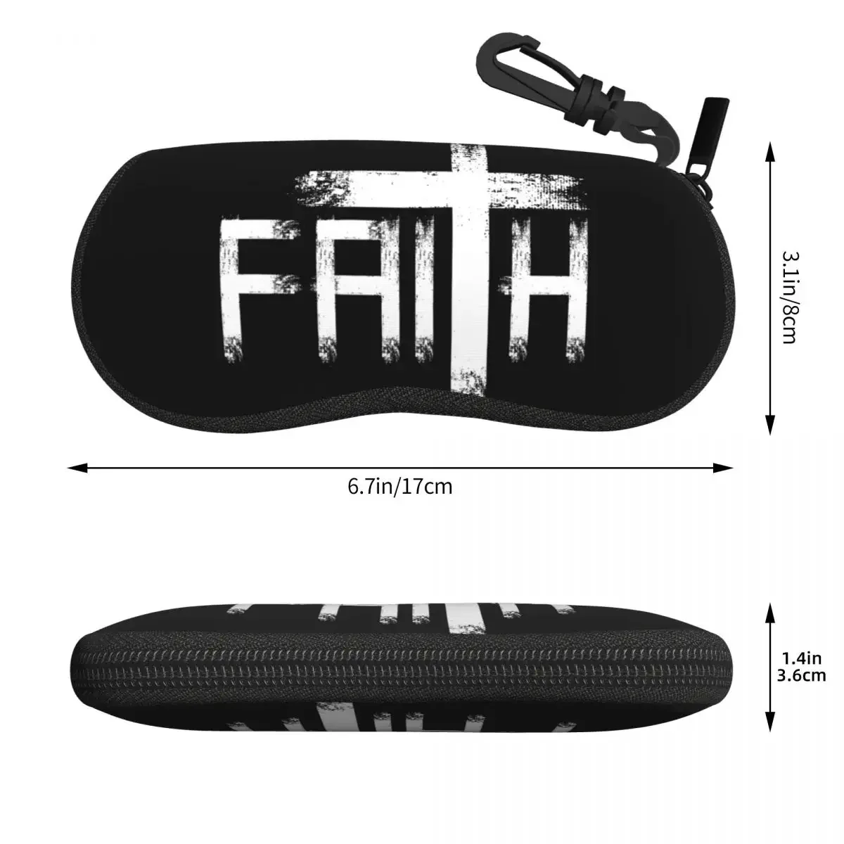 Custom God Preacher Jesus Believer Christian Shell Eyeglasses Case Cool Faith Christianity Religious Glasses Case