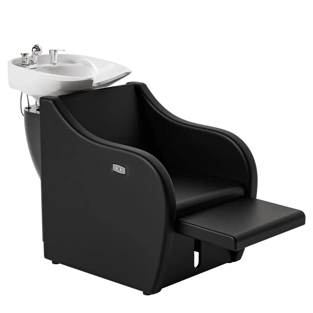 

Shampoo Bowls for Salon Electric Shampoo Chair with Reclining Legrest amp Tilting Porcelain Shampoo Sink, Hair Washing Station