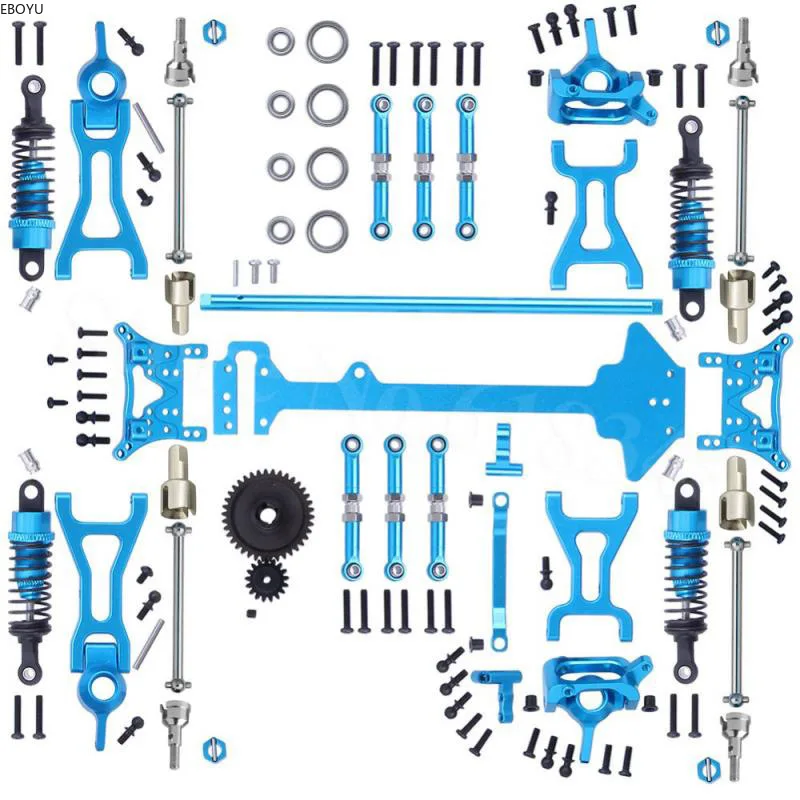 

EBOYU Upgraded Metal Aluminum Alloy Parts Kit w/ Shock Mount＆Shock Absorbers for WLToys A959 A969 A979 K929 RC Car