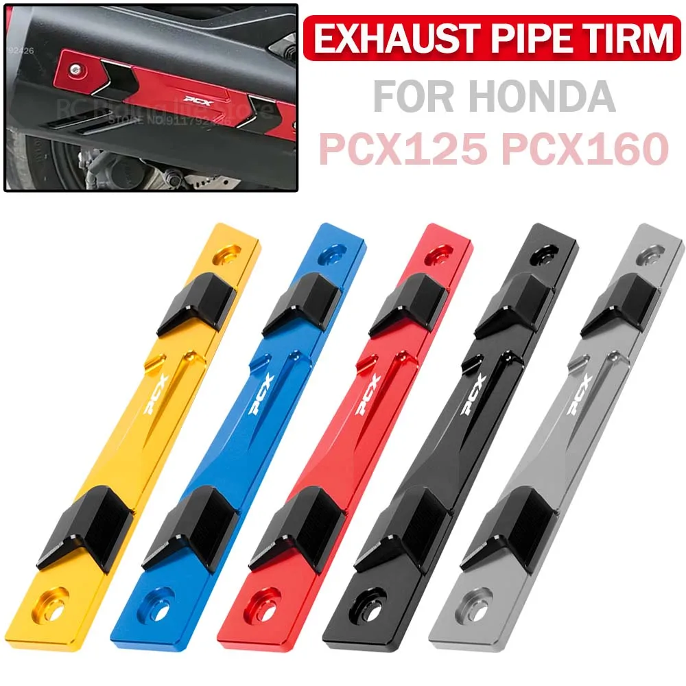 

For Honda PCX 125 PCX 160 Motorcycle Exhaust Pipe Aluminum Decorative Strip Tirm Anti-Collision Decorate Bracket Plate Protector