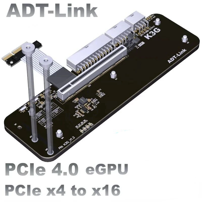 

Адаптер ADT-Link PCIe x4 edge к разъему x16 GEN4 eGPU для внешнего ПК K23MG PCIE 4,0 x4 поддержка NUC/ITX/STX/Nootbook ПК