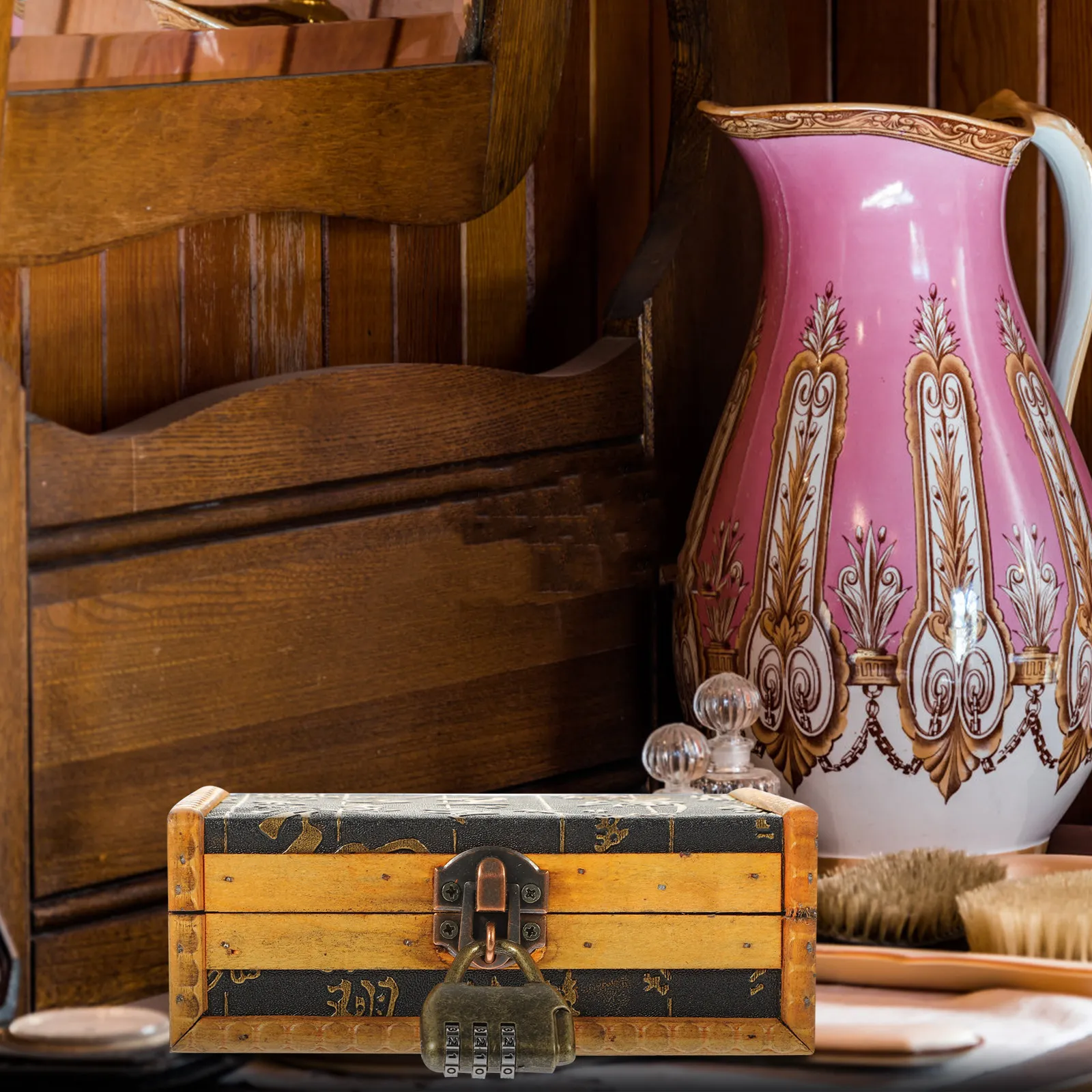 

Деревянная шкатулка для украшений в винтажном стиле, органайзер для хранения серег, колец, ожерелий, браслетов и мелких украшений