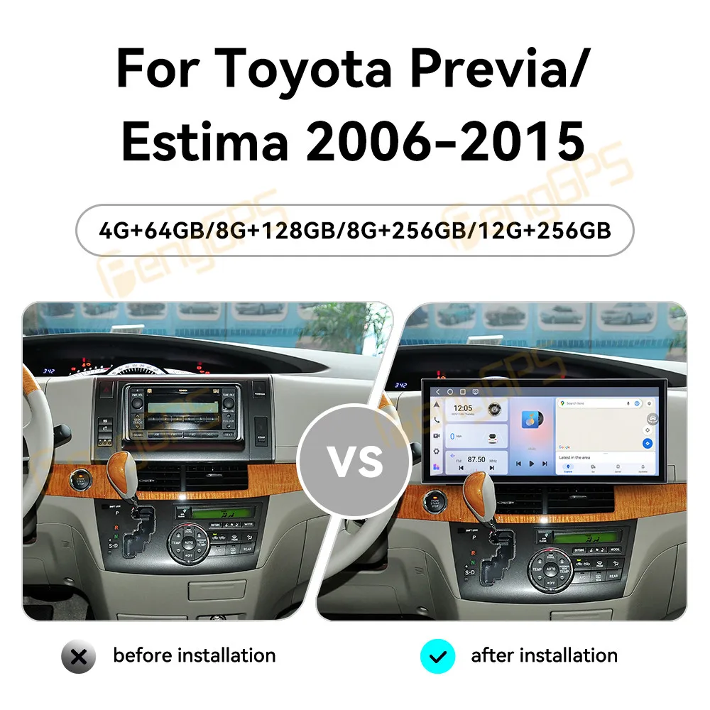 Touch Screen Car Radio For Toyota Previa Estima 2006-2015 Android GPS Automotive Multimedia Auto Radio Stereo Receiver Head Unit