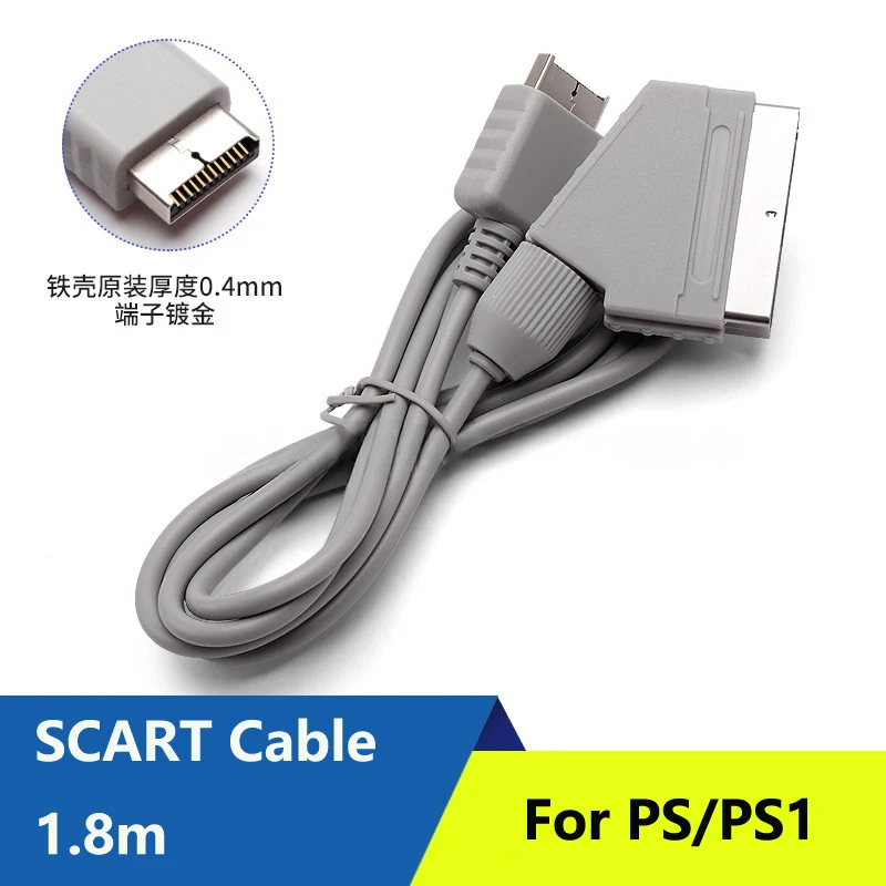 2 шт. удлинитель ТВ Scart 1,8 м для PS/PS1 AV аудио-видео шнур для Playstation 1 сменный соединительный кабель 2 шт. удлинитель ТВ Scart 1,8 м для PS/PS1 AV аудио-видео шнур для Playstation 1 сменный соединительный кабель