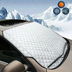150cm x 70cm Universal Car Front Windshield Cover Auto Sunshade Snow Ice Protection Cover Winter Summer Windshield Shield 1PC