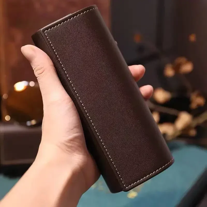 New Myopia Leather Glasses Case Leather Sunglasses Case for Women Eyeglasses Case Sun Glasses Pouch Solid Eyewear Accessories