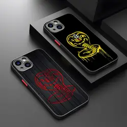 Cobra Kai Snake Phone Case Matte Transparent Back For IPhone 16 15 14 13 12 11 Pro Max X XR XS Plus Cover