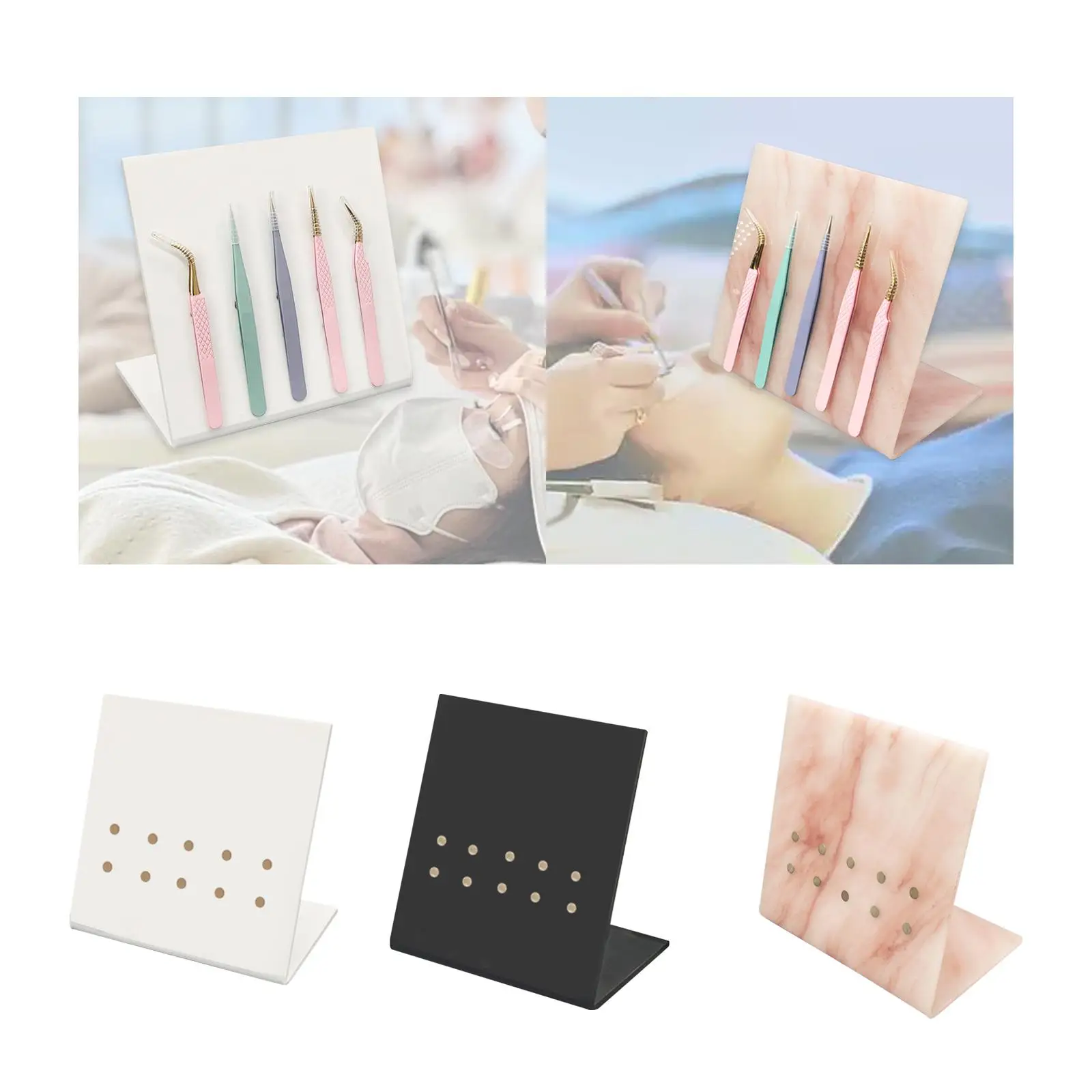 Supporto per pinzette Accessori per extension ciglia da tavolo Espositore magnetico