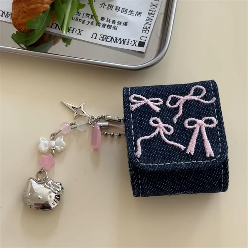 Kawaii Pink bow Earphone Case For Apple Airpods Pro 2 3 1 Cover with Charm Leather Cute Headphone Charging Cases For Airpod 3 4
