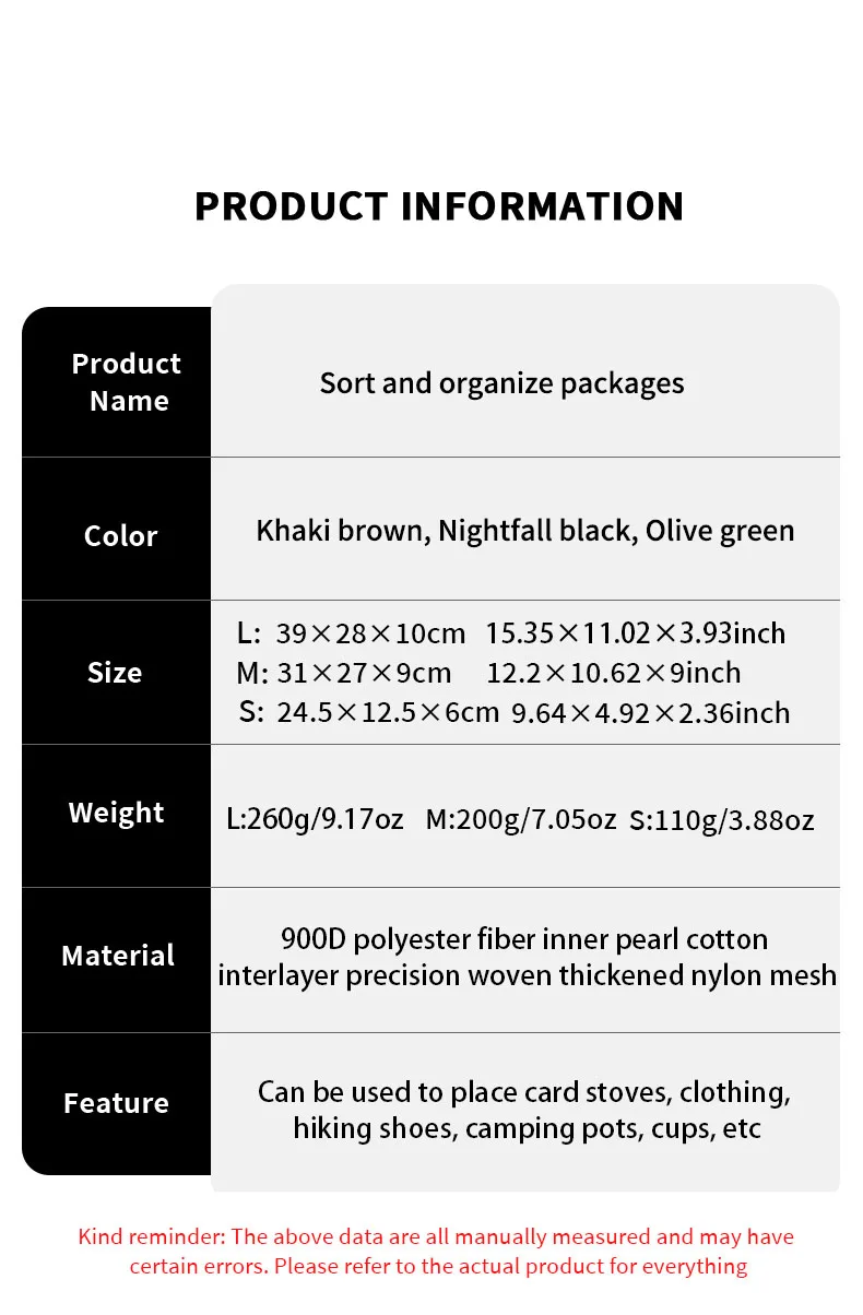 Kategorien-Organisierte Tasche, Outdoor-Werkzeugtasche, Erhältlich in Großen, Mittleren und Kleinen Größen, Hergestellt aus Strapazierfähigem Material – Detail 8