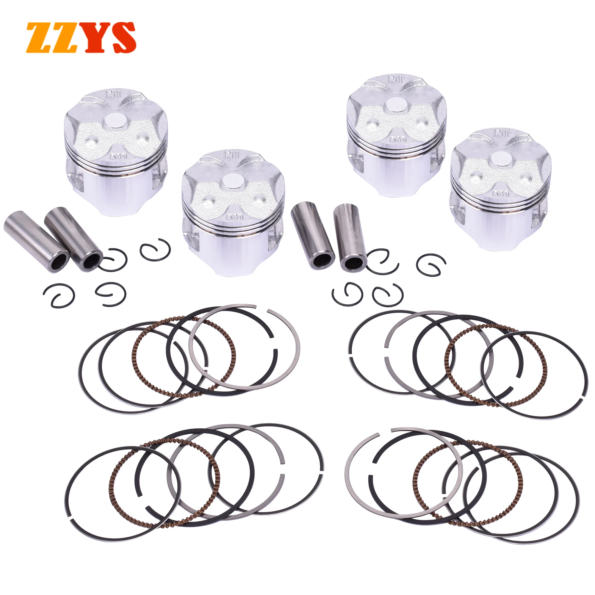 

4pc STD~1.0mm 48.5mm 48.75mm 49mm 49.25mm 49.5mm Pin 13mm Motorcycle Engine Piston Rings Kit For Honda CBR250 MC19 KY1 CBR 250