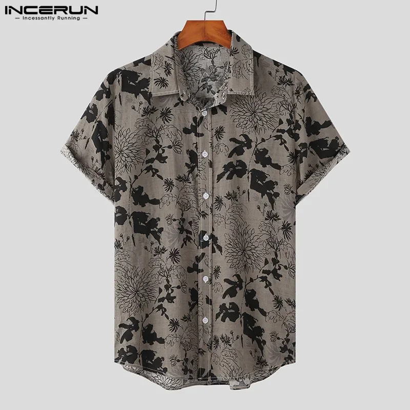 Hawaiian Men\'s Shirt 2024 Floral Print Lapel Streetwear Short Sleeve Casual Men\'s Vacation Casual Men\'s Short Sleeve Shirt