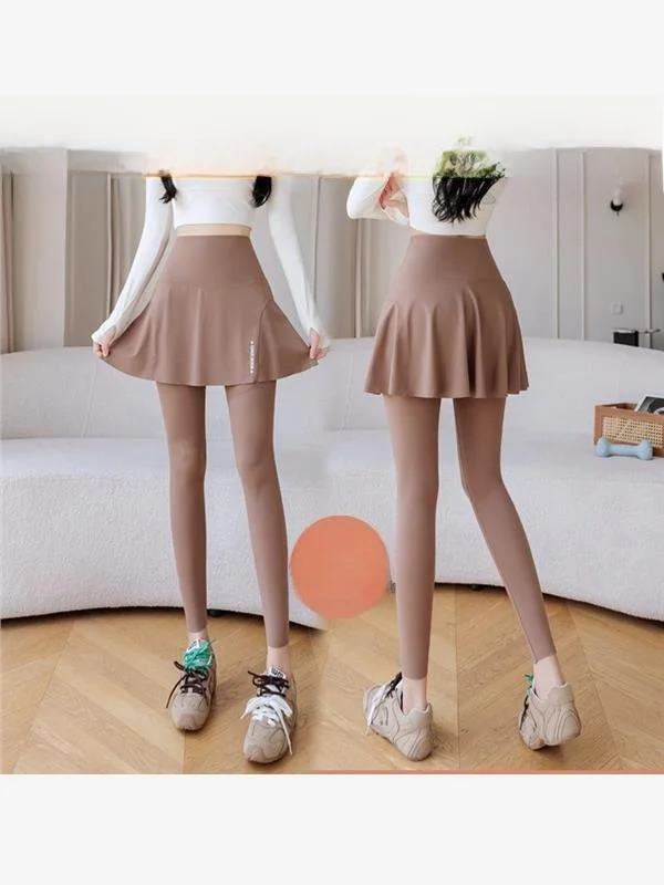 Yogahose mit hoher Taille, Damen-Arche, hautgemusterter, elastischer Bot, neun Zähne Länge, vielseitige Oberbekleidungshose