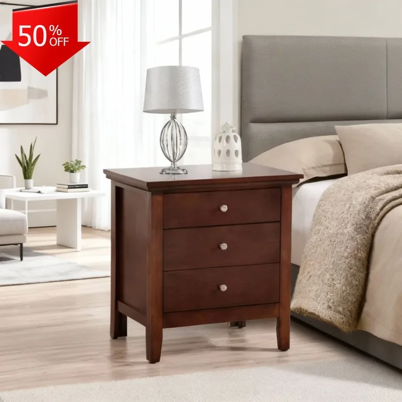 

Classic Bedside Table Wooden Bedroom Furniture Nightstand Drawer Storage Organizer Side Table Small Mobili Per La Casa Sideboard