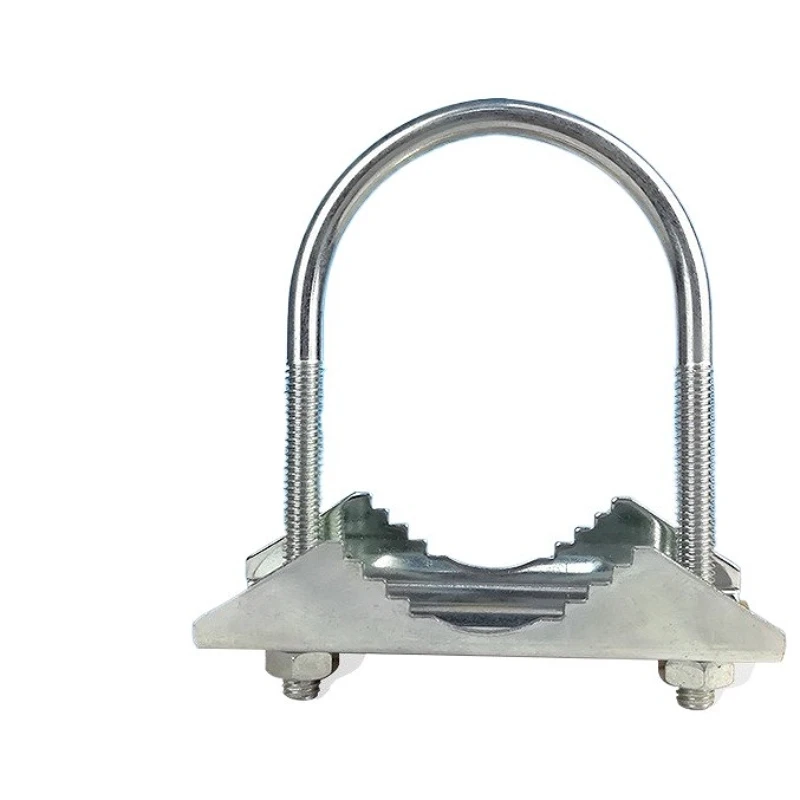 Antenna Mast Clamp V Jaw Block with U Bolts for TV Ham Radio Starlink Outside Antenna Sturdy Mast to Mast Mounting Hardware