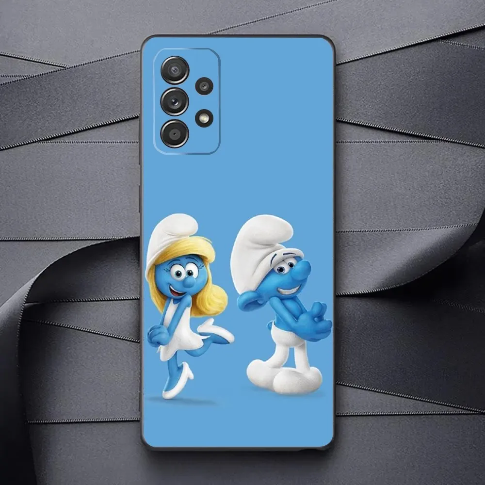 Movie The S-Smurfs Phone Case For Samsung Galaxy A13,A21s,A22,A31,A32,A52,A53,A71,A80,A91 Soft Black Phone Cover