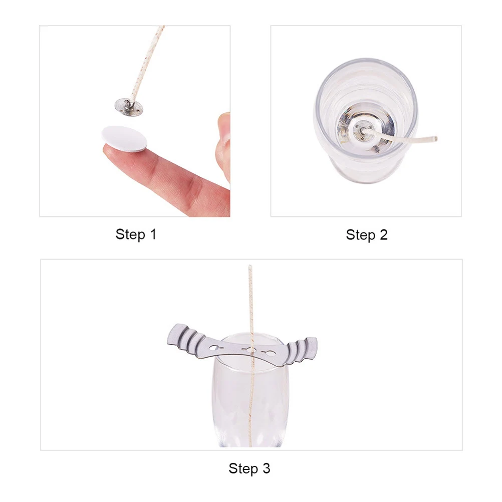 

200pcs Foam Adhesive Dots Double Sided Wick Stickers Core Fixators Yellow Home Decor Easy Peel Lightweight For Wax