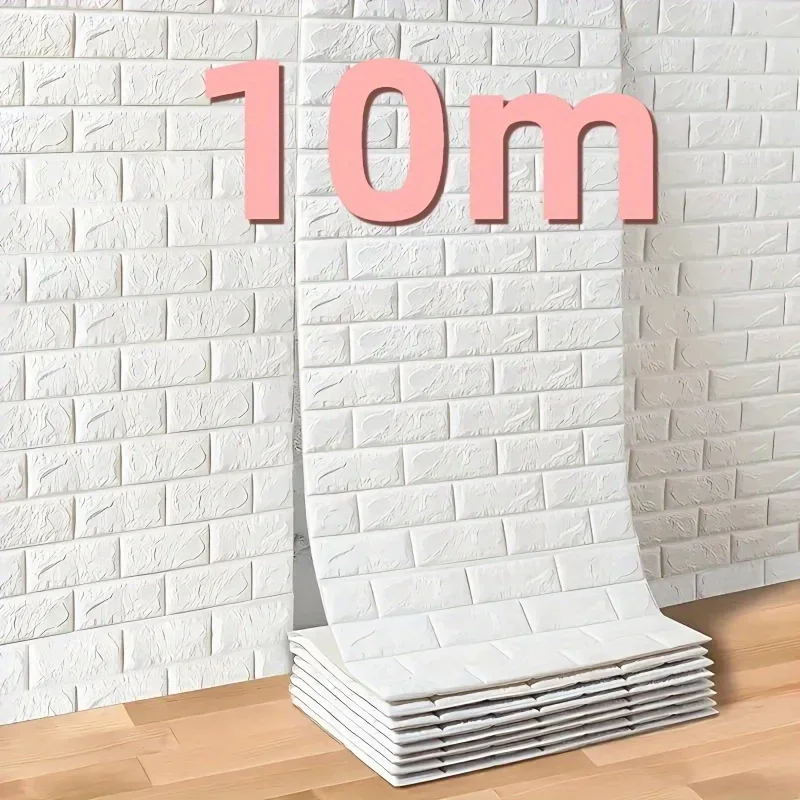 70cm X 10m Brick Pattern XPE Wallpaper Waterproof 3D Wall Sticker Living Room Children's Home Bedroom Decor Wall Covering