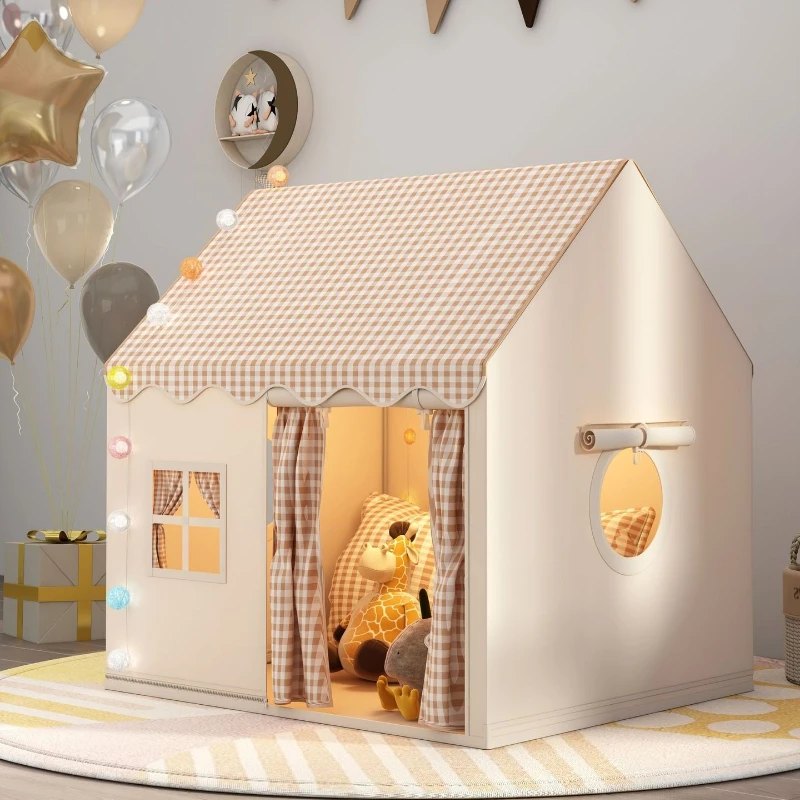 Tienda de campaña para niños con luz de bola, juguetes de interior para niñas, casa, transpirable, cómoda, sólida, cabaña para niños, juego para dormir, juguetes para el hogar, tiendas