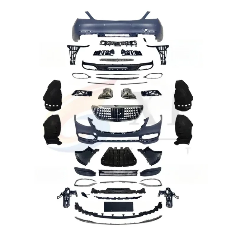 

XT Auto Car Parts Style for S Class W222 Bumper Bodykit Grille 2014-2020 W222 Side Skirt Fender