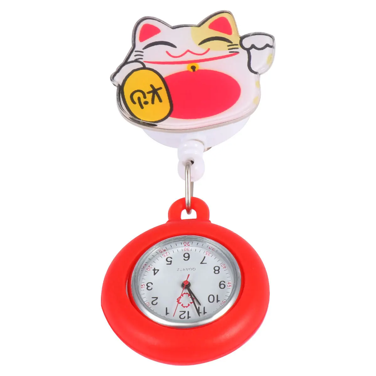 

Lovely Durable Nurse Watch Lightweight Simple Design Clear Number Hanging Pocket Nurse Watch Portable Telescopic Gift