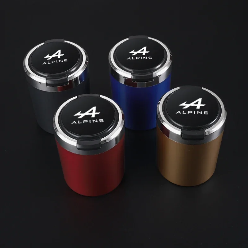 Portable car ashtray with LED light detachable car ashtray for  Alpine  with logo  Car Accessories