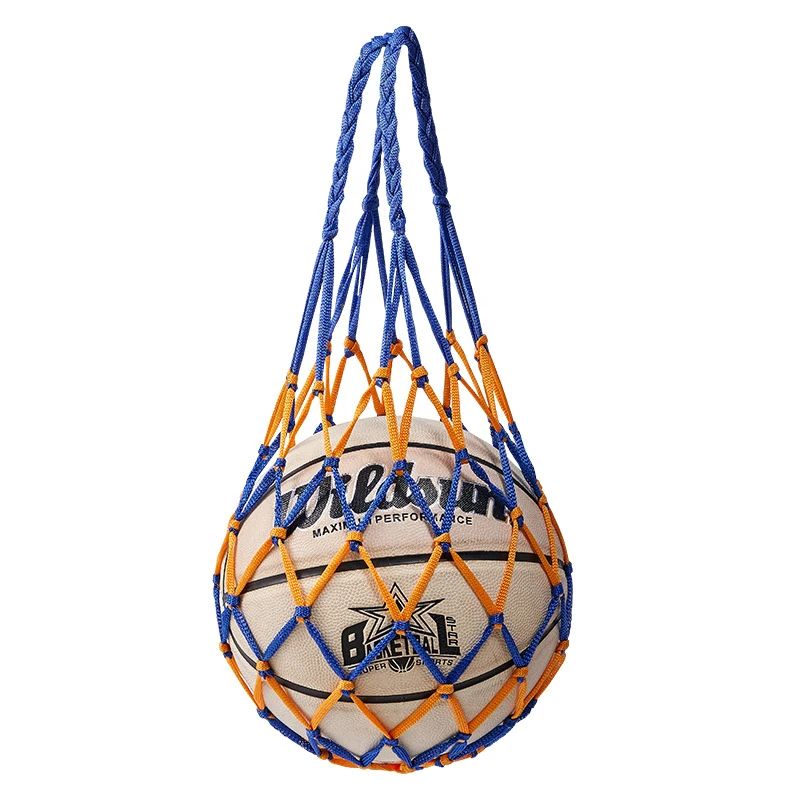 1PC Portable Carry Net Bag Nylon Weave Storage Bag Single Ball Durable Standard Nylon Thread Soccer Basketball Hoop Mesh Net