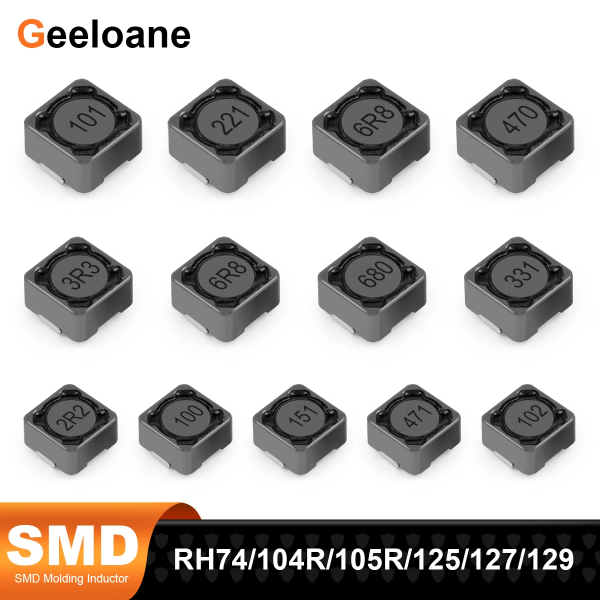 10 قطعة سمد صب السلطة مغو التدريع RH74 RH104R RH105R RH125 RH127 RH129 مكافحة التدخل مع غطاء مغناطيسي الحث