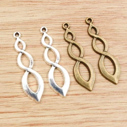 10pcs 37x11mm Antique Silver Plated Bronze Plated 8 Infinity Handmade Charms Pendant:DIY for bracelet necklace