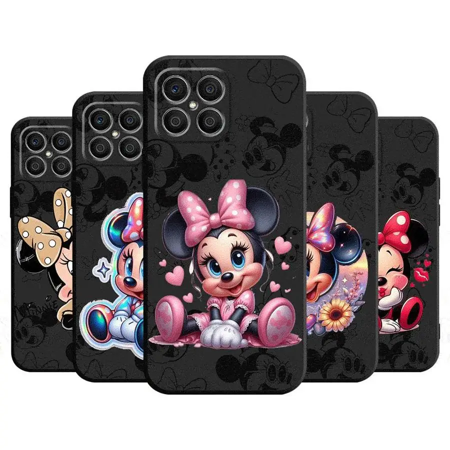 Disney Mickey Minnie Lover Case For Honor X8a X8 90 X9a 8X 70 X9 X6 Magic5 Pro P40 Pro Black Soft Phone Funda