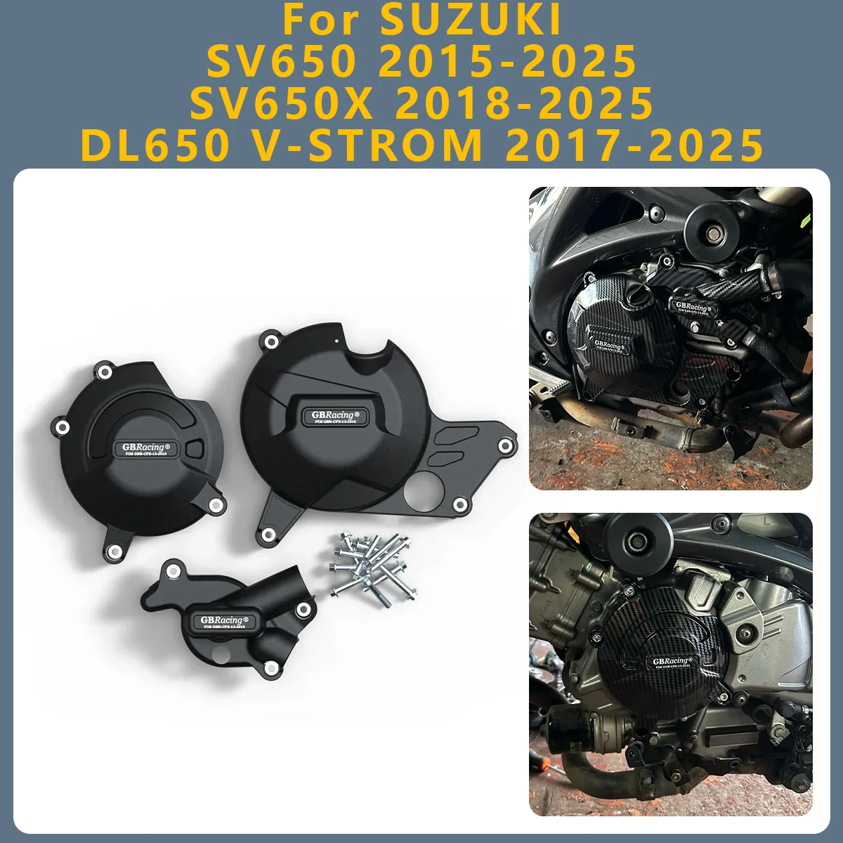 

Motorcycles Engine cover Protection case For SUZUKI SV650 SV 650 2015-2025 SV650X 650X 2018-2025 DL650 DL 650 V-STROM 2017-2025