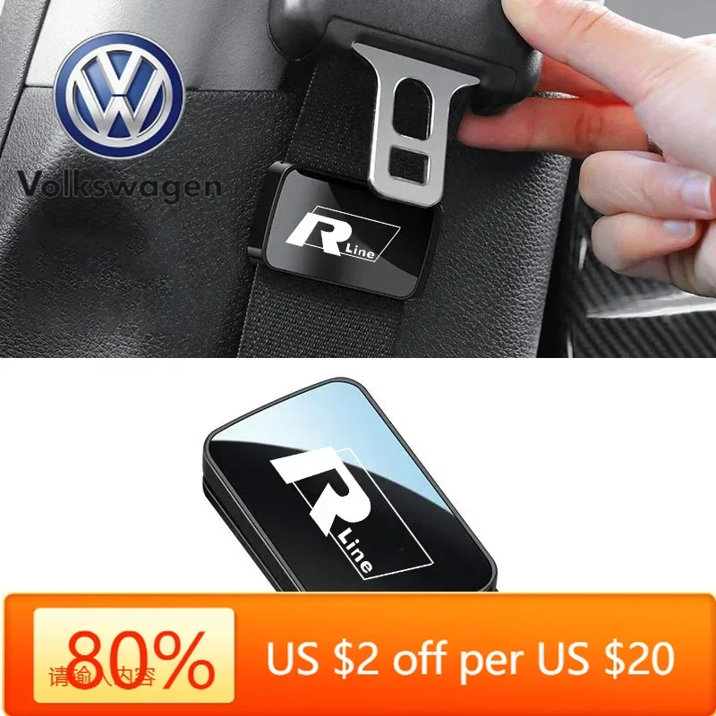 

Горячие эмблемы, 1 шт., магнитный автомобильный держатель ремня безопасности, стабилизатор для Volkswagen VW Rline Polo Golf Tiguan Santana Jetta CC Scirocco Pas