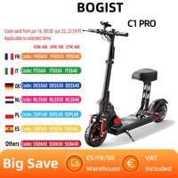 Bogist-C1 Pro Electric Scooter with Seat, Foldable Electric Scooter, 40km, 13Ah Battery, Innovative