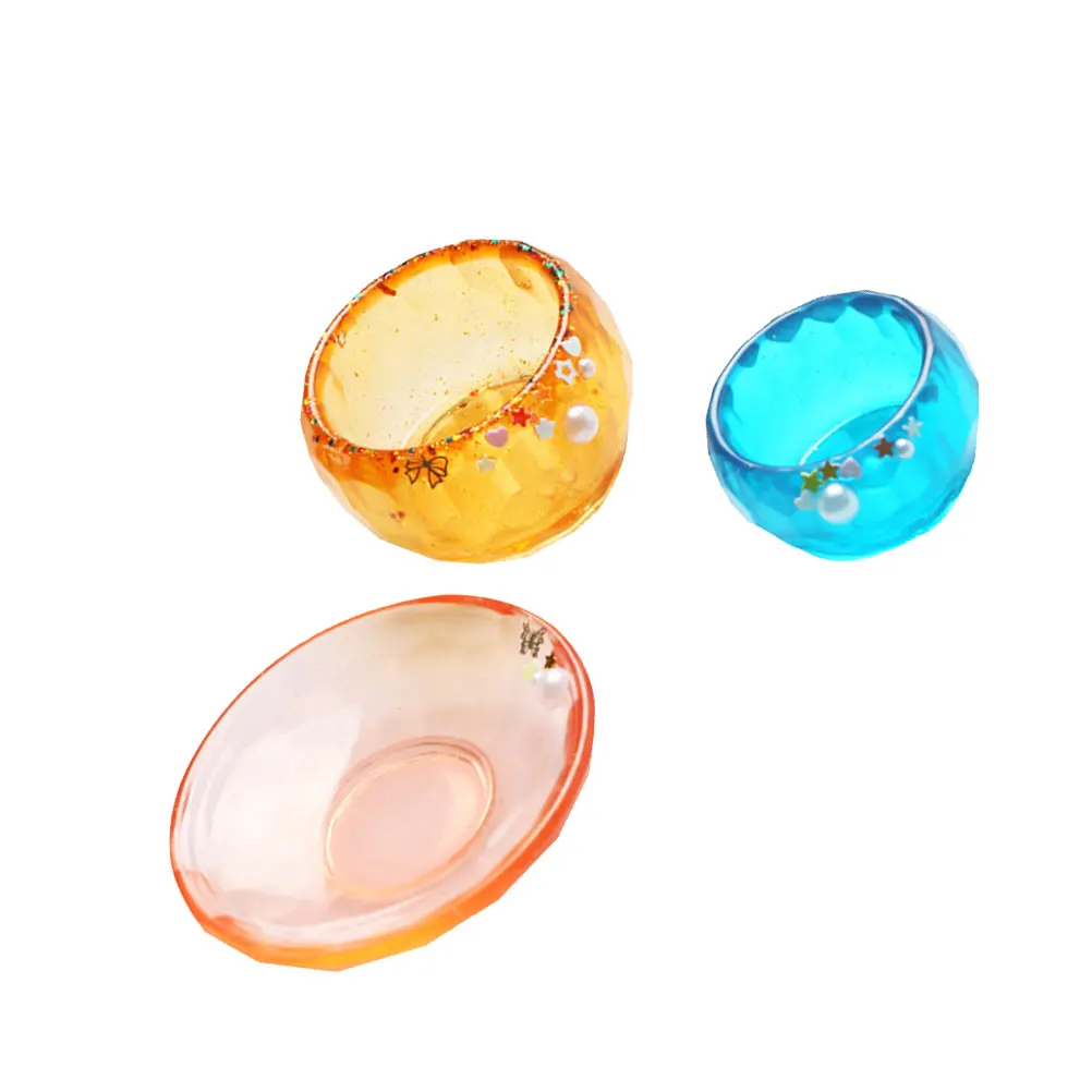 

3 PCS Crystal Epoxy Mold Home Decor Delicate Silicone Molds DIY Dish UV Bowl Kitchen Bowls Making