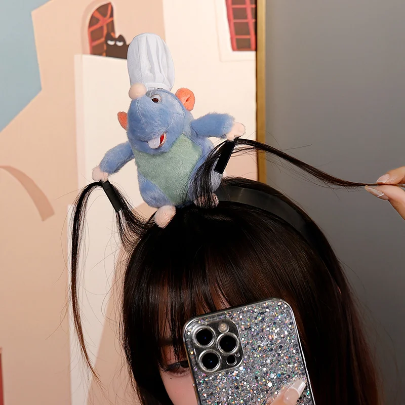 Neue Ratatouille Haarband Cartoon Plüsch Puppe Stirnband kreative niedliche breit krempige Haar