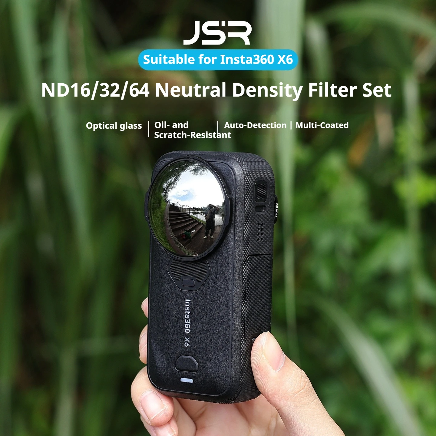 insta360-x6用ndフィルター（nd16、nd32、nd64）レンズフィルターセット。光量調整、光学ガラス製、長時間露光撮影用。屋外用カメラアクセサリー。