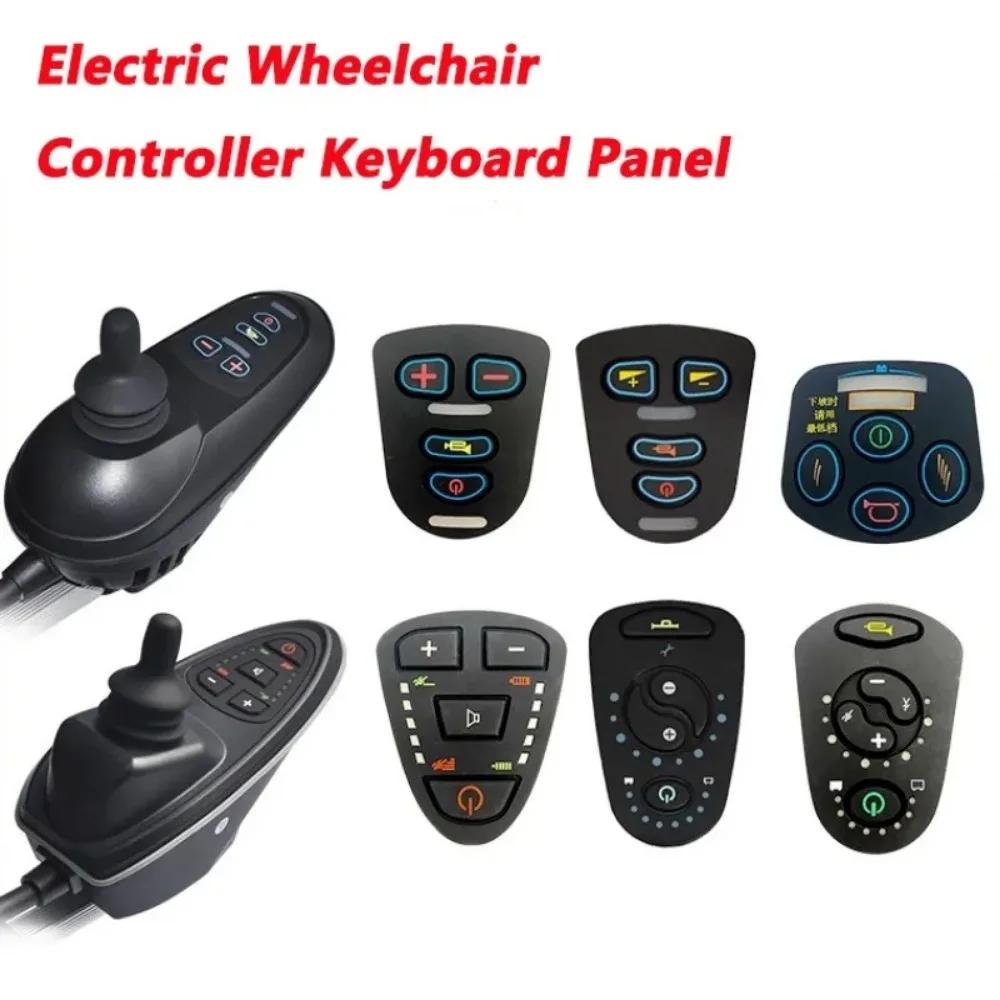 Universal Electric Wheelchair Control Handle Controller Keypad Panel Key Board Dust Cover Panel Replacement Accessories