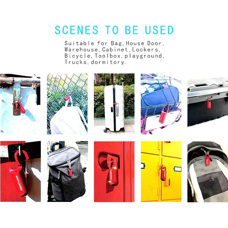 AED7-Fingerprint Padlock M01 Anti-Theft Smart Door Lock Keyless USB Rechargeable Security For Home Bike Locker