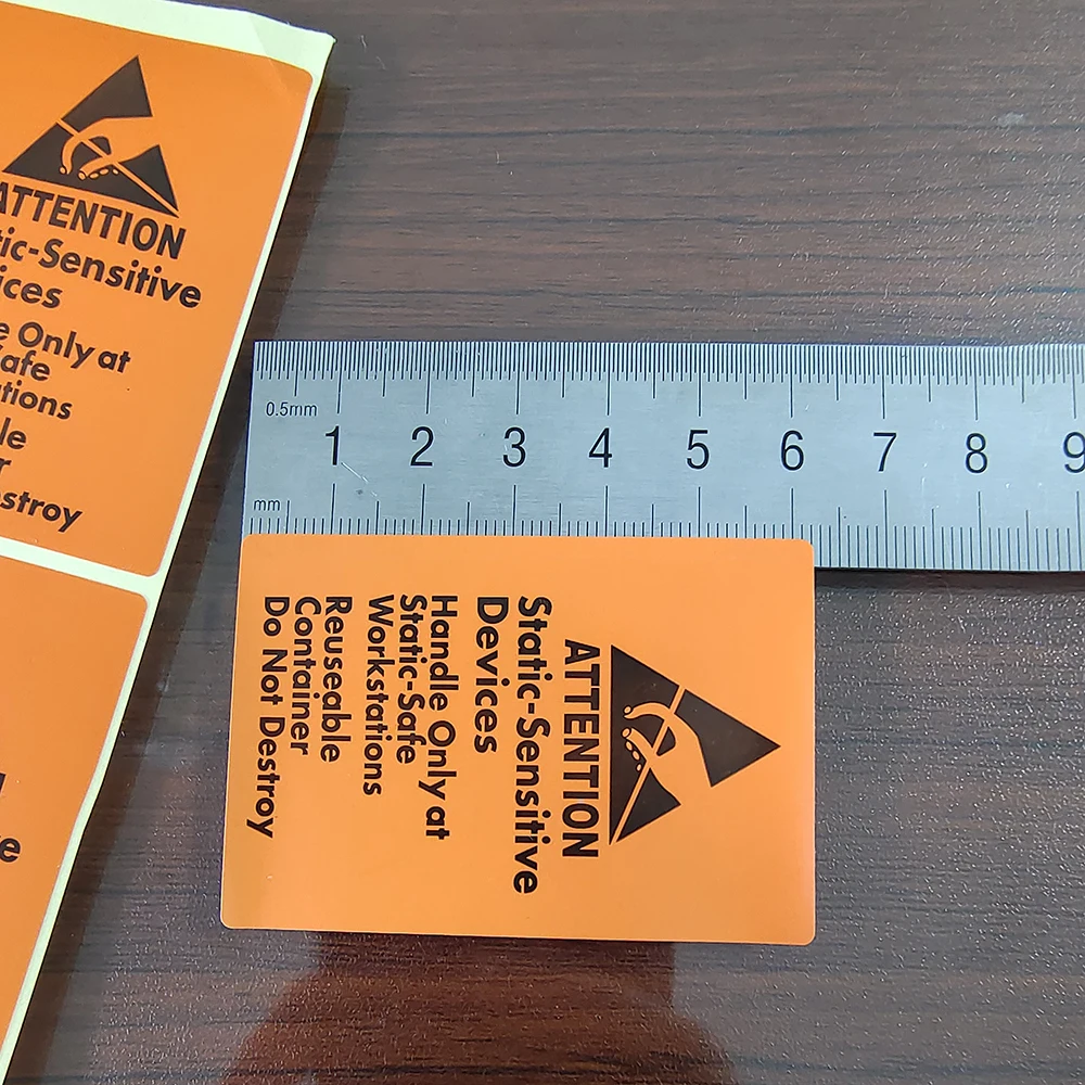 100 stücke Vorsicht statisch empfindliche Geräte Elektronik produkte Sicherheits warnschild statisch freier Workstation-Erinnerungs aufkleber – Detail 6
