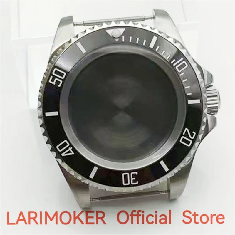 LARIMOKER silver Steel Watch Case for 43 MM Sea Silver NH34 to NH39 ETA  2836 Miyota 8215 821 a Mingzhu  2813 3804 Movement