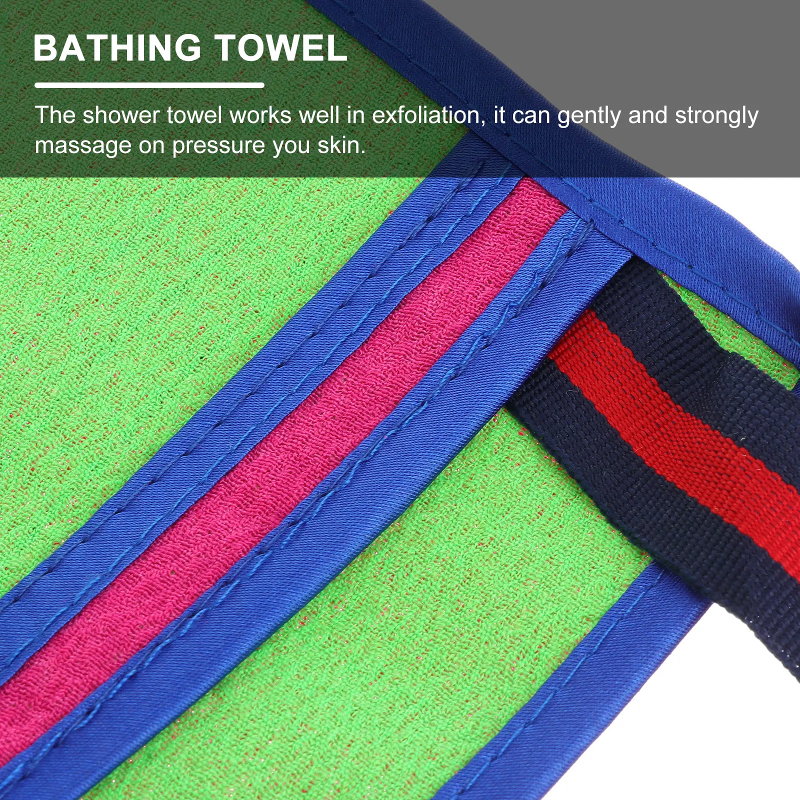 

2Pcs Exfoliating Shower Towel Long Bath Strip for Back Scrubbing Body Cleansing Removes Oil Deep Skin Safe
