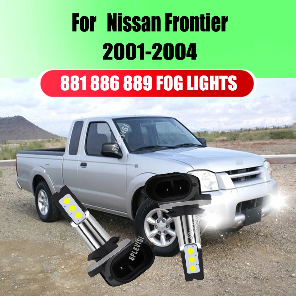 2 قطعة 886 889 H28 888 894 896 898 LED لمبات الضباب-لاسلكية 1:1 حجم حزمة من 2 لنيسان فرونتير 2001 2002 2003 2004