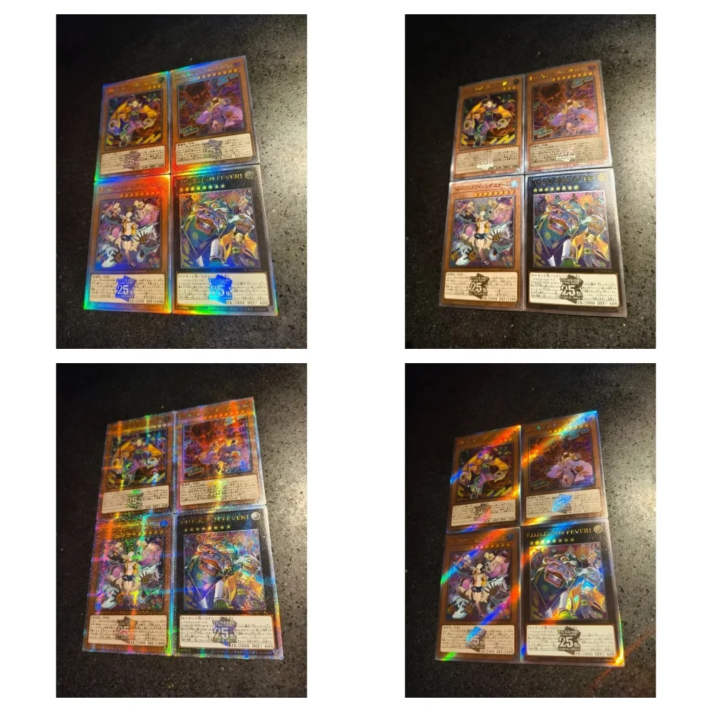 

4pcs/set Yu-Gi-Oh! P.U.N.K. 1th Original Self-made Flash Card Anime Cartoon Peripheral Game Collection Card Holiday Gift