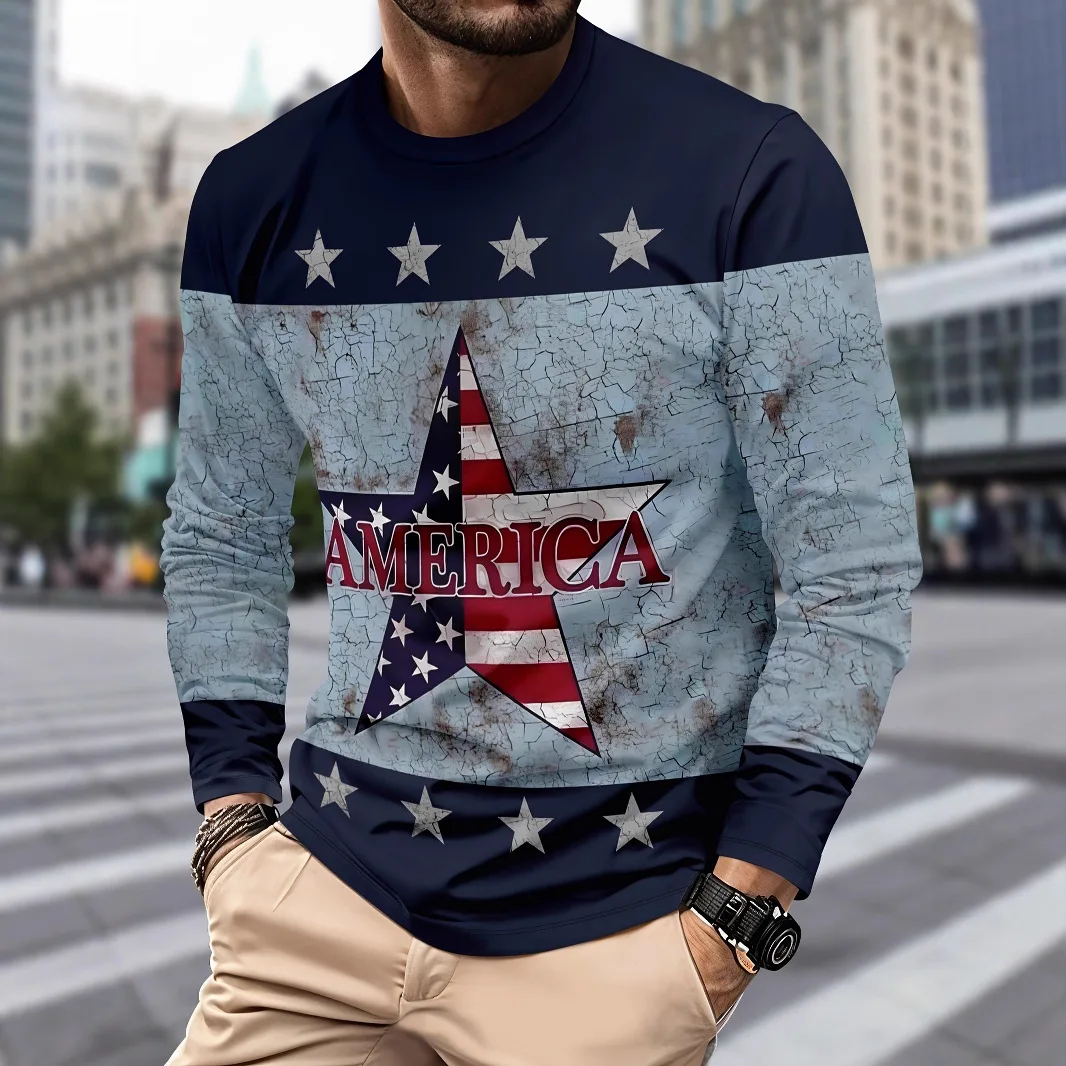 

Мужские популярные топы с 3D-принтом, быстросохнущие и дышащие спортивные футболки с круглым вырезом и длинными рукавами, одежда для велоспорта и тренировок