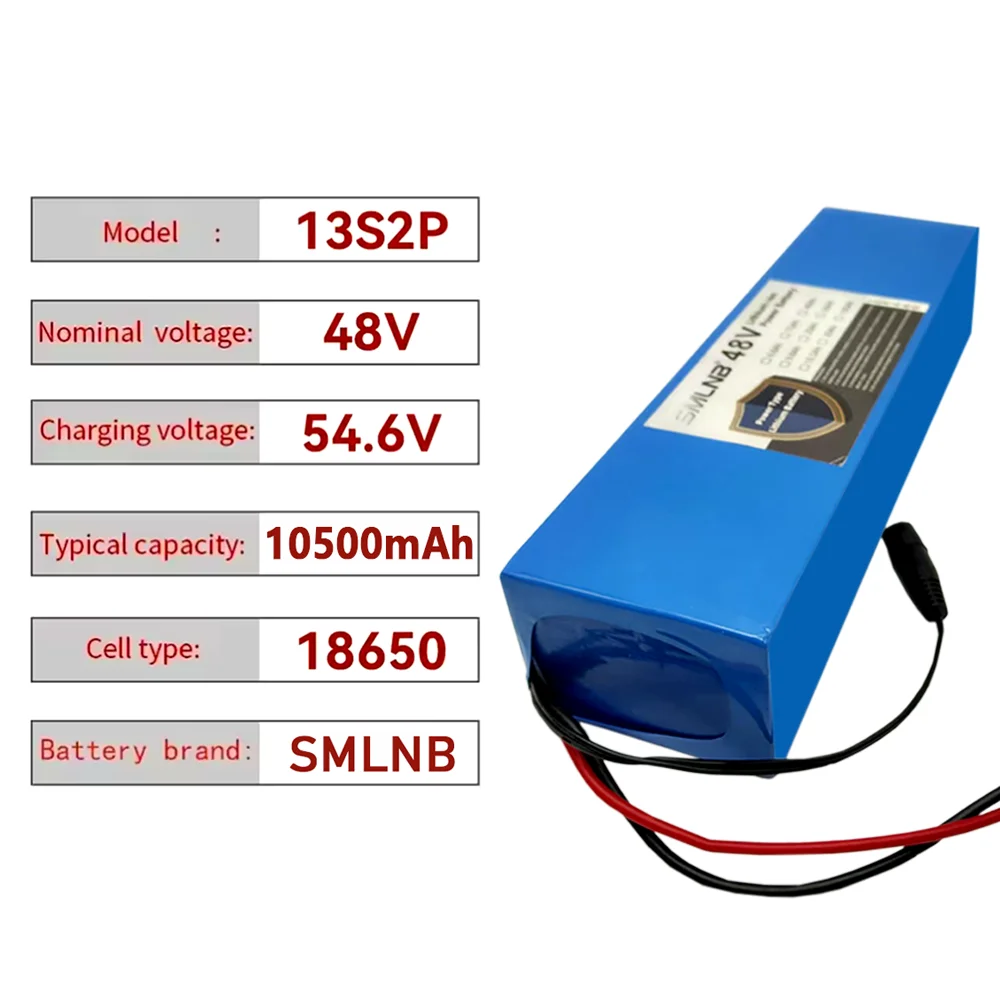 48V 10.5Ah 18650 lithium ion Battery ,13S2P For Electric Scooter M365 2000W with Built-In BMS XT60+DC /T+DC Plug Belt Charger